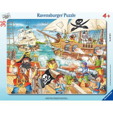Puzzle à cadre 36 pièces, l'attaque des pirates