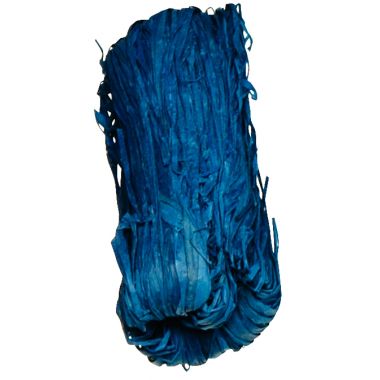 Pelote de 50 g de raphia végétal bleu