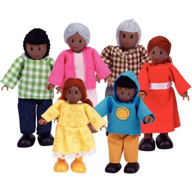 Famille de 6 poupées afro-américaines