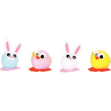 Kit 24 animaux pompons Paques