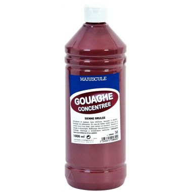 Flacon 1L de gouache concentrée MAJUSCULE, coloris sienne brûlée