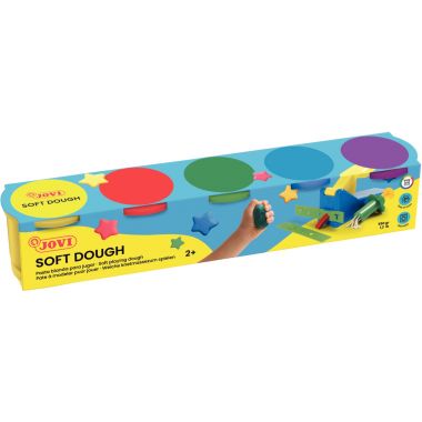 Set de 5 pots de 125 grammes de pâte à jouer blandiver couleurs primaires assorties