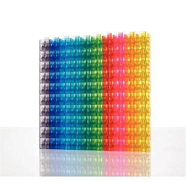 Paquet de 100 cubes translucides 2cm