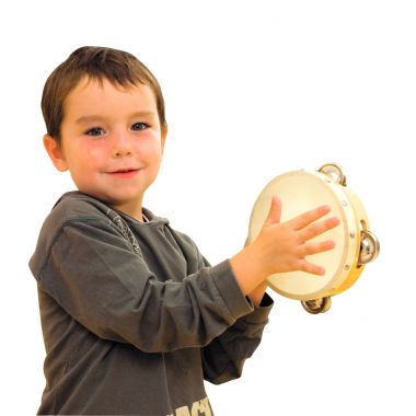 Tambourin en peau avec cymballes diamètre 15cm