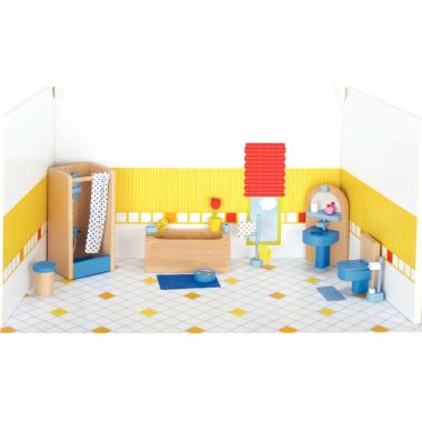 Salle de bain pour maison de poupées, 17 pièces