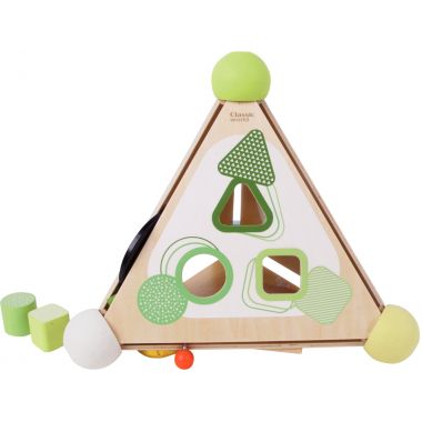 Pyramide d'activités sensorielles en bois