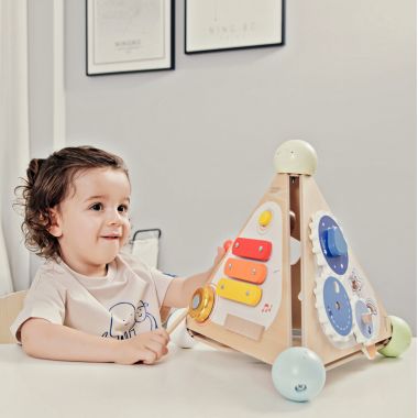 Pyramide d'activités sensorielles en bois