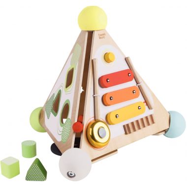 Pyramide d'activités sensorielles en bois