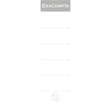 Exacompta Paquet de 10 étiquettes adhésives pour classeurs à levier dos large - 5378E