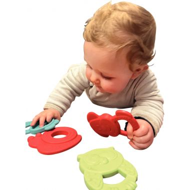 Hochet de dentition en bioplastique CHICCO, le chien