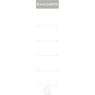 Exacompta Paquet de 10 étiquettes cartonnées pour classeurs à levier dos étroit - 535E