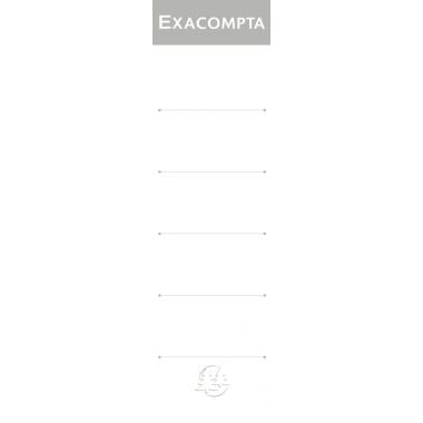 Exacompta Paquet de 10 étiquettes cartonnées pour classeurs à levier dos large - 537E