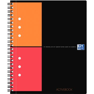 Oxford - Cahier à spirale ACTIVEBOOK format A5+ quadrillé 5x5, 160 pages perforées - 100102880