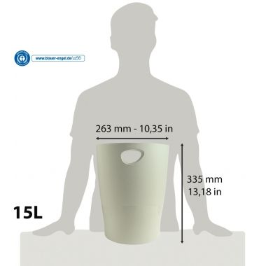 Corbeille à papier ECOBIN 15L grise