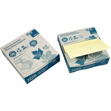 Devidoir nature recycle znote 75 x 75 mm 100 feuilles coloris jaune