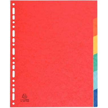Jeu de 6 intercalaires en carte lustrée 400g, format A4+