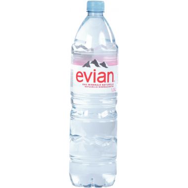 Lot de 12 bouteilles d'eau EVIAN 1.5L