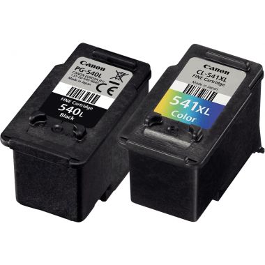Canon 540L / 541XL pack de 2 cartouches jet d'encre noire & couleurs haute capacité authentique (PG540BK L / CL541CMJ XL)