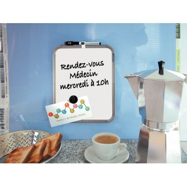 Tableau métal magnétique effaçable à sec L28xH36xEp1,4cm