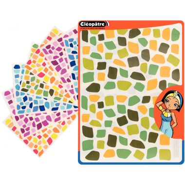 Pochette de 1 056 gommettes mosaïques assorties