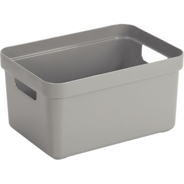 Boite de rangement 13L gris clair