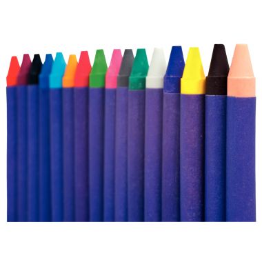 Boîte de 16 crayons cire Majuscule assortis