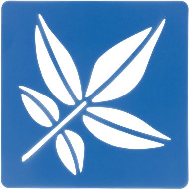 Lot de 12 pochoirs feuilles d'arbres