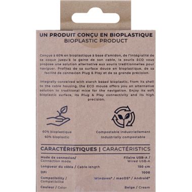 Souris filaire T'NB en bioplastique