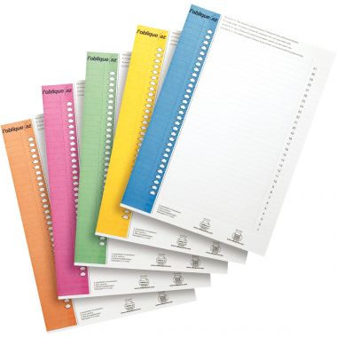Paquet de 10 planches d'étiquettes pour dossiers suspendus armoire, numéro 9, coloris assortis
