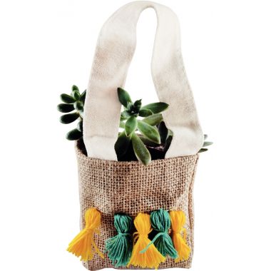 Lot de 10 sacs en jute naturel