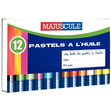Boîte de 12 pastels à l'huile Majuscule