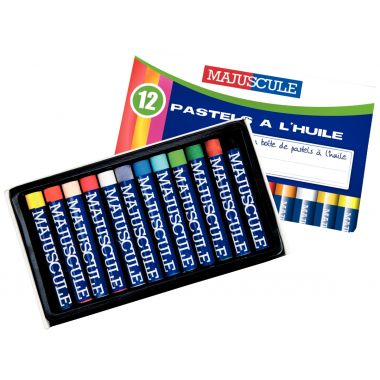 Boîte de 12 pastels à l'huile Majuscule