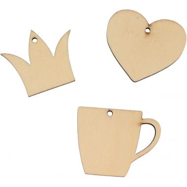 Kit de 3 porte-clés en bois pour Maman