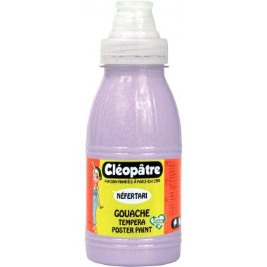 Carton de 4 Flacons 500 ml de peinture pailletée, coloris pastel assortis