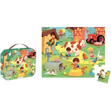 Puzzle 24 pièces une journée à la ferme