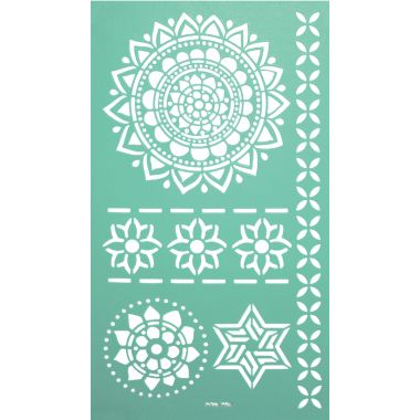 Lot de 3 pochoirs adhésifs motifs fantaisie