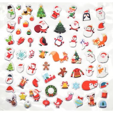 Sac de 314 stickers 3D noel