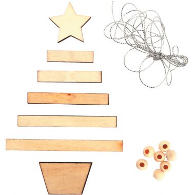 Lot de 10 suspensions sapin à lattes en bois