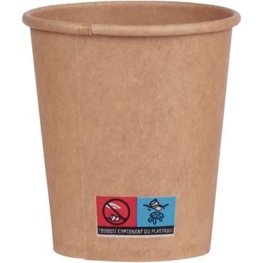 Sac de 50 gobelets en carton kraft 28cl
