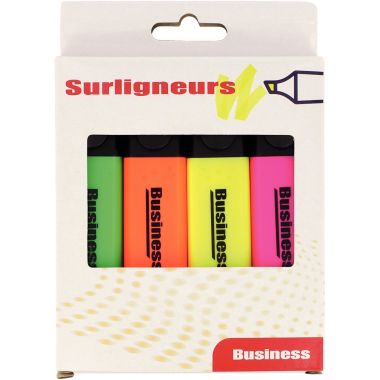 Pochette de 4 surligneurs large assortis