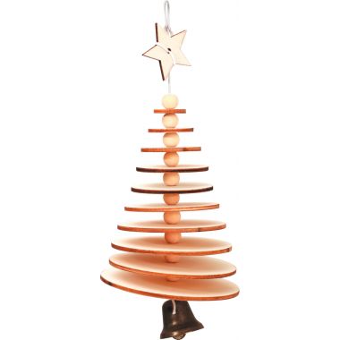 Lot de 10 suspensions sapin disques en bois