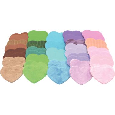Pack de 50 gommettes sensorielles coeur texturées