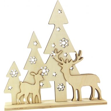 Scène de Noël en bois à poser