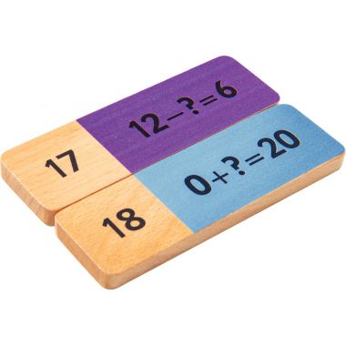 40 dominos addition soustraction en bois