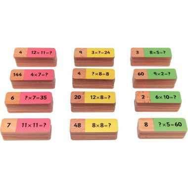 Dominos  en bois multiplication de 60 pièces