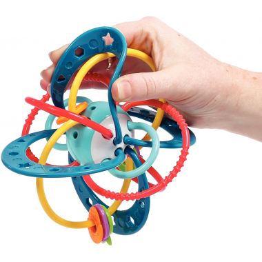 Balle hochet planète en plastique souple