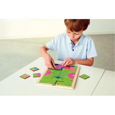 Lot de 4 puzzles magiques 24 pièces, les animaux