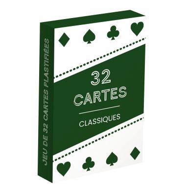 Jeu de 32 cartes sous étui carton