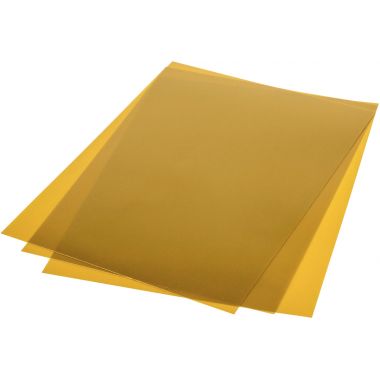 Pochette de 14 feuilles de plastique fou coloris or et argent