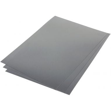 Pochette de 14 feuilles de plastique fou coloris or et argent
